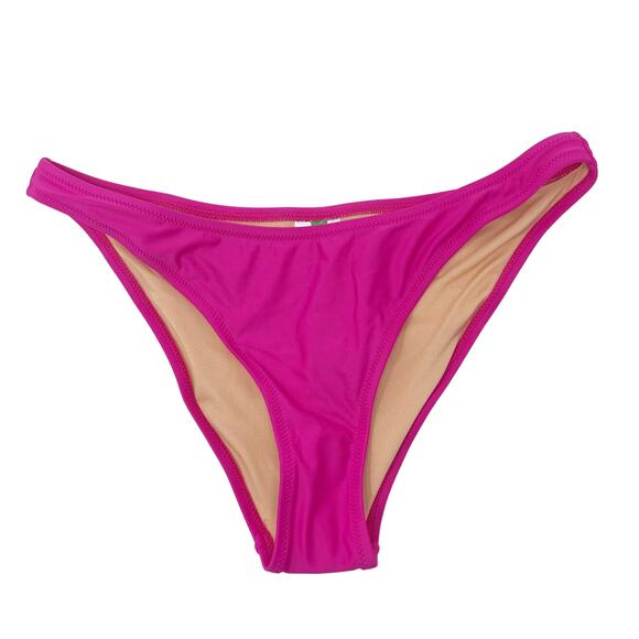 New J Crew Womens S Radiant Fuschia Pink Heritage 1989 High Leg Bikini Bottom - Picture 1 of 11